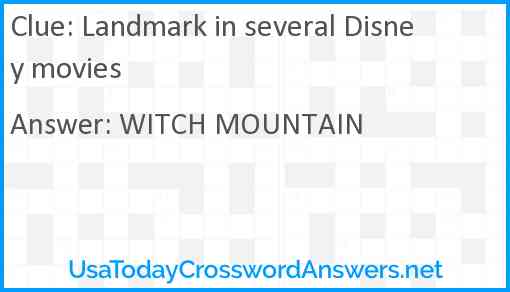 Landmark in several Disney movies Answer