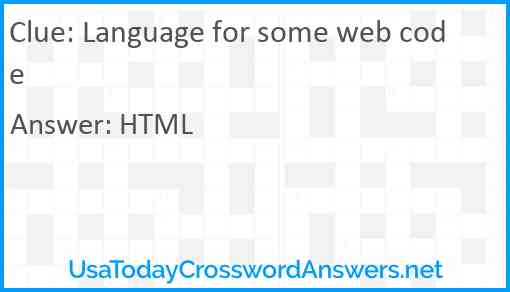 Language for some web code Answer