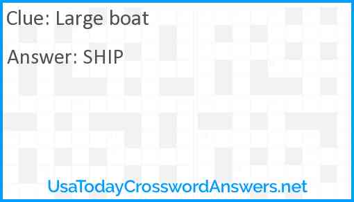 Large boat Answer
