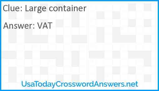 Large container Answer