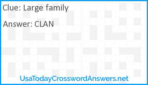 Large family Answer