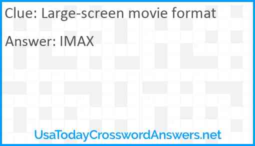 Large-screen movie format Answer