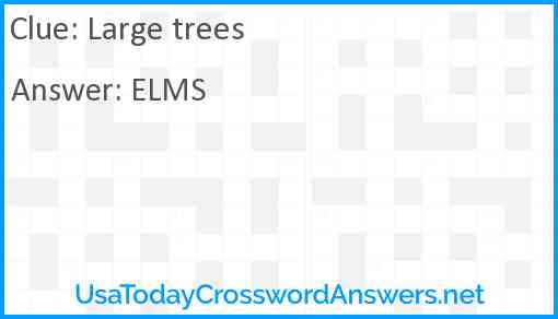 Large trees Answer