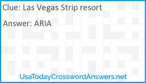 Las Vegas Strip resort Answer