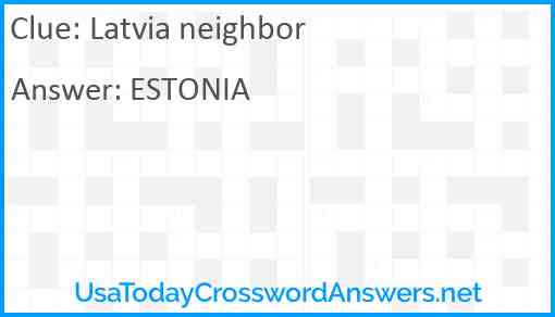 Latvia neighbor Answer