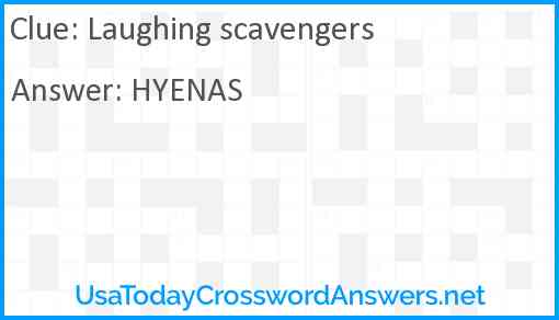 Laughing scavengers Answer