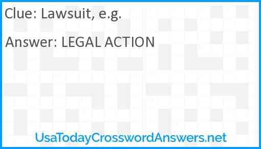 Lawsuit, e.g. Answer