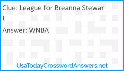 League for Breanna Stewart Answer