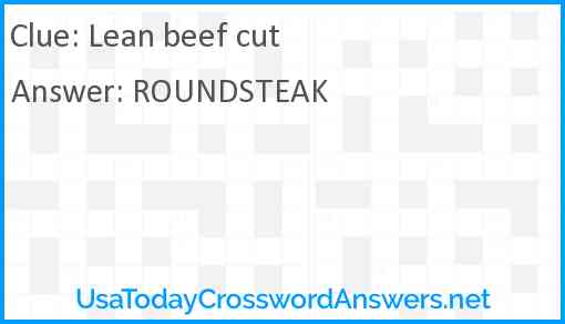 Lean beef cut Answer