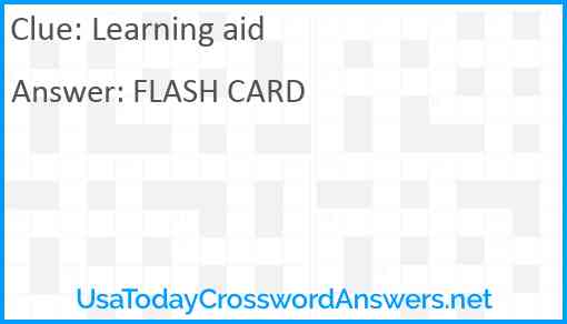 Learning aid Answer