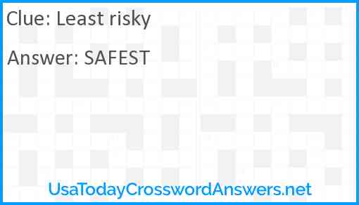Least risky Answer