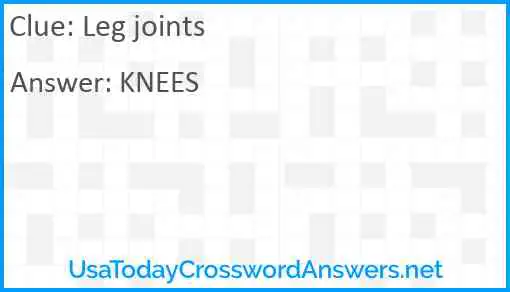 Leg joints Answer