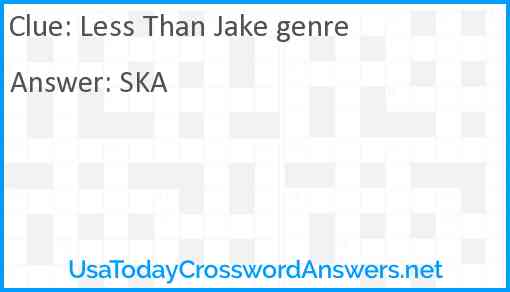 Less Than Jake genre Answer