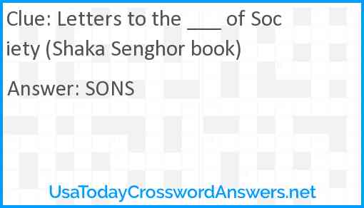 Letters to the ___ of Society (Shaka Senghor book) Answer