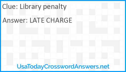 Library penalty Answer