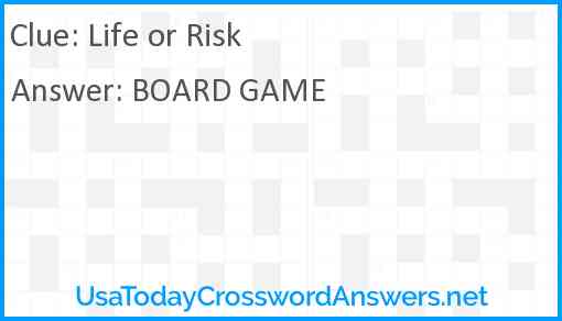 Life or Risk Answer