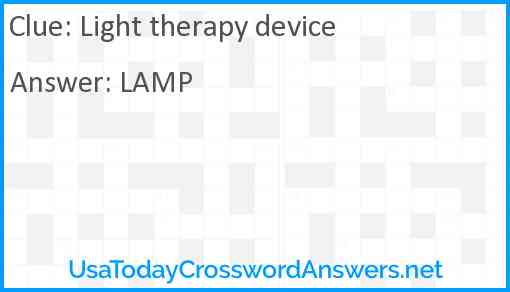 Light therapy device Answer