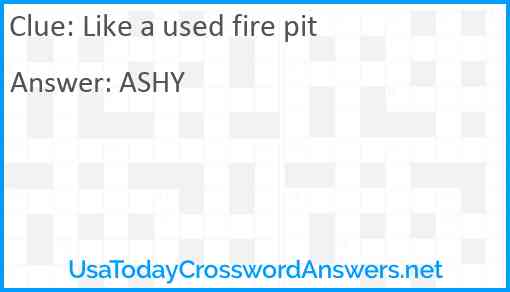 Like a used fire pit Answer