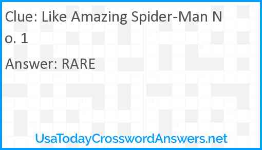 Like Amazing Spider-Man No. 1 Answer