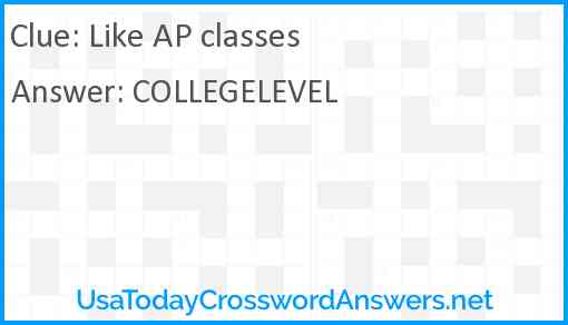 Like AP classes Answer