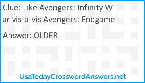 Like Avengers: Infinity War vis-a-vis Avengers: Endgame Answer