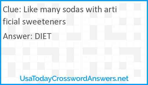 Like many sodas with artificial sweeteners Answer
