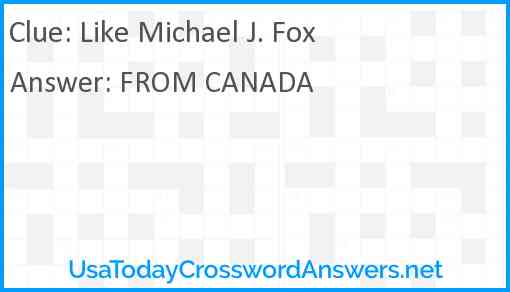 Like Michael J. Fox Answer