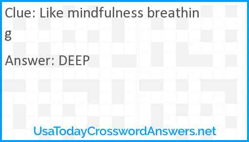 Like mindfulness breathing Answer
