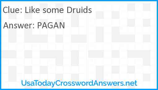 Like some Druids Answer