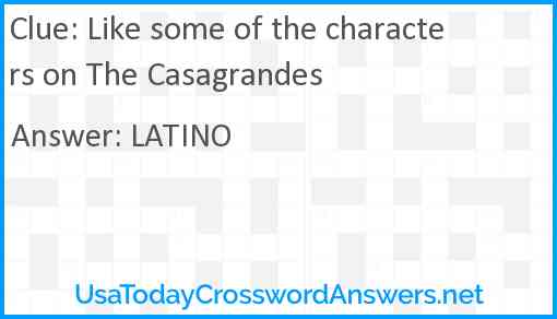 Like some of the characters on The Casagrandes Answer