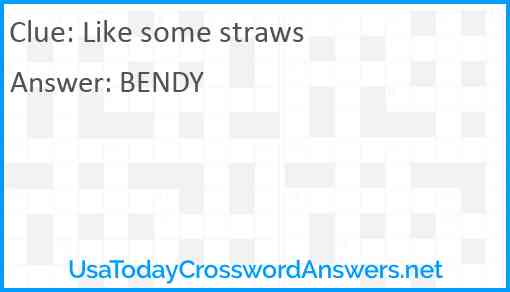 Like some straws Answer