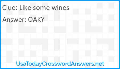 Like some wines Answer