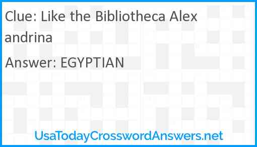 Like the Bibliotheca Alexandrina Answer