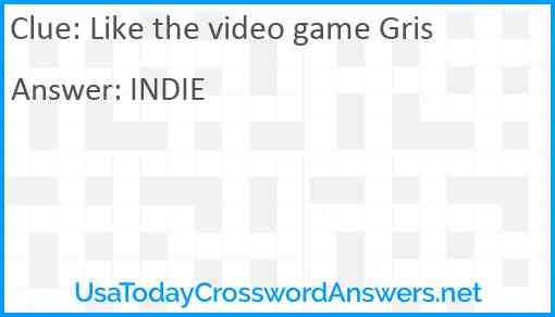 Like the video game Gris Answer