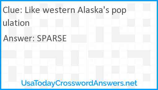 Like western Alaska's population Answer