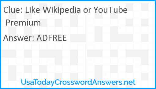 Like Wikipedia or YouTube Premium Answer