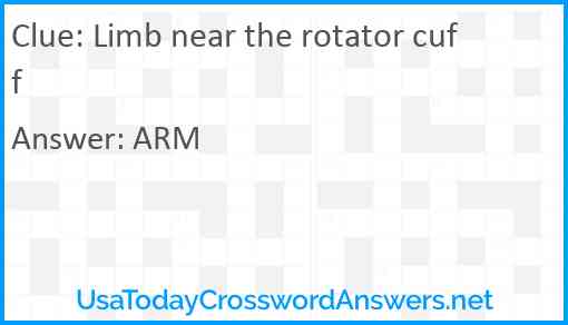 Limb near the rotator cuff Answer