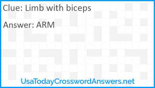 Limb with biceps Answer