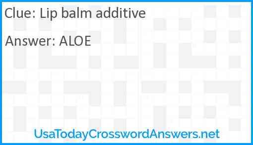 Lip balm additive Answer