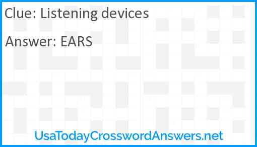 Listening devices Answer