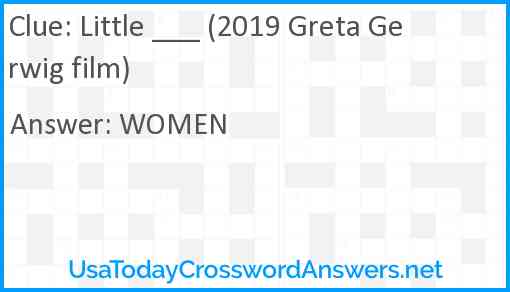 Little ___ (2019 Greta Gerwig film) Answer