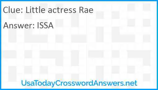 Little actress Rae Answer