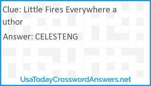 Little Fires Everywhere author Answer