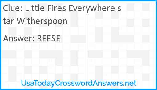 Little Fires Everywhere star Witherspoon Answer