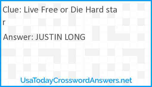 Live Free or Die Hard star Answer