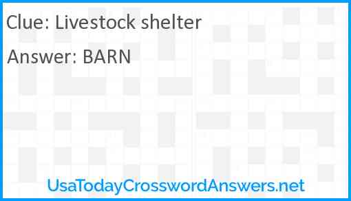 Livestock shelter Answer