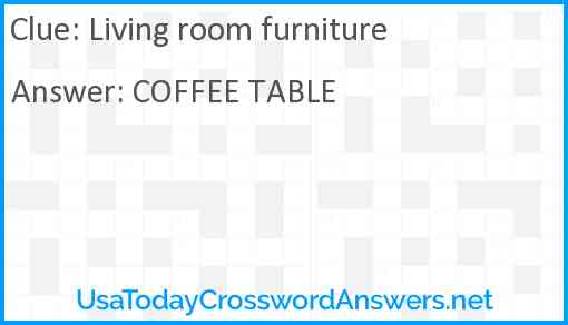 Living room furniture Answer