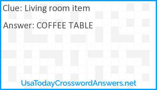 Living room item Answer