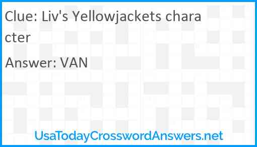 Liv's Yellowjackets character Answer