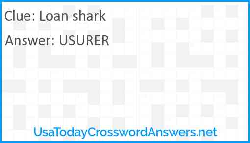Loan shark Answer